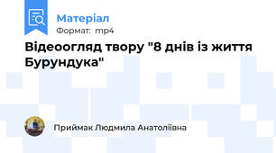 Відеоогляд твору "8 днів із життя Бурундука"