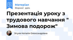Презентація уроку з трудового навчання " Зимова подорож"