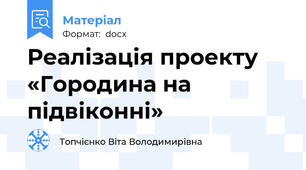 Реалізація проекту «Городина на підвіконні»