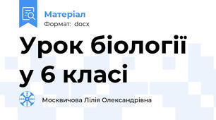 Урок біології у 6 класі