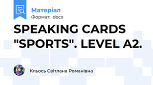 SPEAKING CARDS "SPORTS". LEVEL A2.