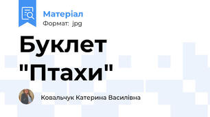 Буклет "Птахи"