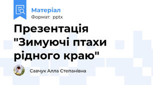 Презентація "Зимуючі птахи рідного краю"