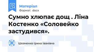 Сумно хлюпає дощ . Ліна Костенко «Соловейко застудився».