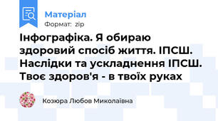 Інфографіка. Я обираю здоровий спосіб життя. ІПСШ. Наслідки та ускладнення ІПСШ. Твоє здоров'я - в твоїх руках