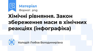 Хімічні рівняння. Закон збереження маси в хімічних реакціях (інфографіка)