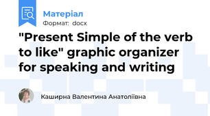 "Present Simple of the verb to like" graphic organizer for speaking and writing