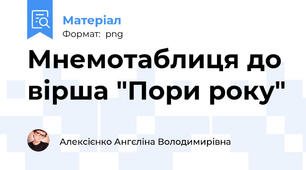 Мнемотаблиця до вірша "Пори року"