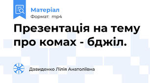 Презентація на тему про комах - бджіл.