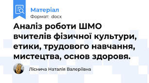 Аналіз роботи ШМО вчителів фізичної культури, етики, трудового навчання, мистецтва, основ здоровя.