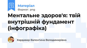 Ментальне здоров'я: твій внутрішній фундамент (інфографіка)