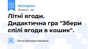 Літні ягоди. Дидактична гра "Збери спілі ягоди в кошик".