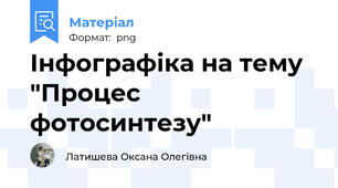 Інфографіка на тему "Процес фотосинтезу"