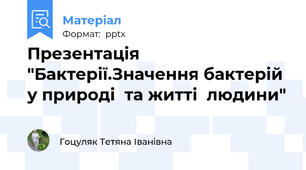 Презентація "Бактерії.Значення бактерій у природі  та житті  людини"
