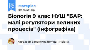 Біологія 9 клас НУШ "БАР: малі регулятори великих процесів" (інфографіка)