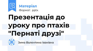 Презентація до уроку про птахів "Пернаті друзі"