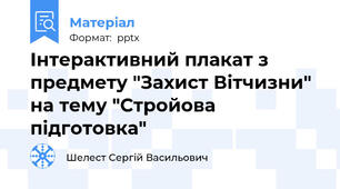Інтерактивний плакат з предмету "Захист Вітчизни" на тему "Стройова підготовка"
