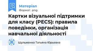 Картки візуальної підтримки для класу (PECS): правила поведінки, організація навчальної діяльності