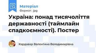 Україна: понад тисячоліття державності (таймлайн спадкоємності). Постер