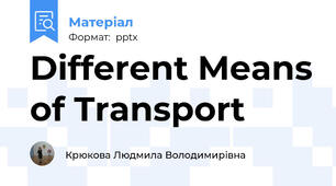 Different Means of Transport