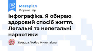 Інфографіка. Я обираю здоровий спосіб життя. Легальні та нелегальні наркотики