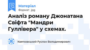 Аналіз роману Джонатана Свіфта "Мандри Гуллівера" у схемах.