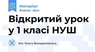 Відкритий урок у 1 класі НУШ