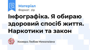 Інфографіка. Я обираю здоровий спосіб життя. Наркотики та закон