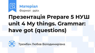 Презентація Prepare 5 НУШ unit 4 My things. Grammar: have got (questions)