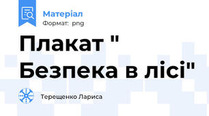 Плакат " Безпека в лісі"