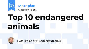 Top 10 endangered animals