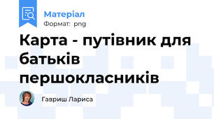 Карта - путівник для батьків першокласників