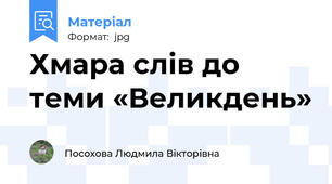 Хмара слів до теми «Великдень»