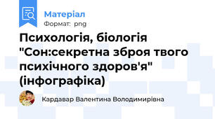 Психологія, біологія "Сон:секретна зброя твого психічного здоров'я" (інфографіка)