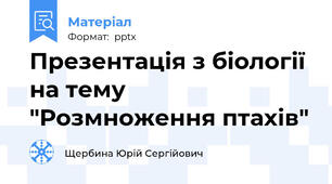 Презентація з біології на тему "Розмноження птахів"