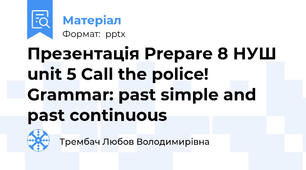 Презентація Prepare 8 НУШ unit 5 Call the police! Grammar: past simple and past continuous