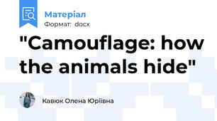 "Camouflage: how the animals hide"