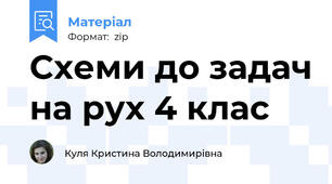 Схеми до задач на рух 4 клас
