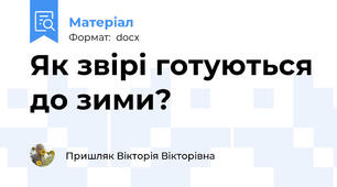 Як звірі готуються до зими?