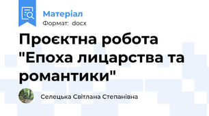 Проєктна робота "Епоха лицарства та романтики"