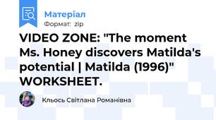 VIDEO ZONE: "The moment Ms. Honey discovers Matilda's potential | Matilda (1996)" WORKSHEET.