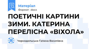 ПОЕТИЧНІ КАРТИНИ ЗИМИ. КАТЕРИНА ПЕРЕЛІСНА «ВІХОЛА»