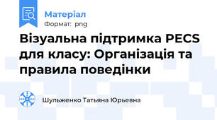Візуальна підтримка PECS для класу: Організація та правила поведінки