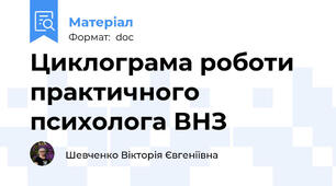 Циклограма роботи практичного  психолога ВНЗ
