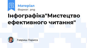 Інфографіка"Мистецтво ефективного читання"
