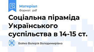 Соціальна піраміда Українського суспільства в 14-15 ст.