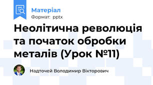 Неолітична революція та початок обробки металів (Урок №11)