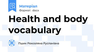 Health and body vocabulary