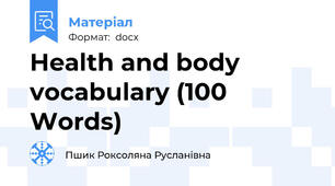 Health and body vocabulary (100 Words)