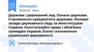 Держава і державний лад. Ознаки держави. Становлення суверенітету держави. Основні засади державного ладу за Конституцією України. Конституційні права і обов'язки громадян України. Етапи становлення української державності.